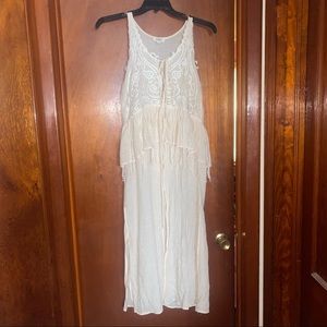 *donated* Umgee Boho Cream Tassle Tie Sheer Coverup